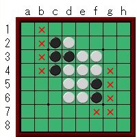 中割り後の白が打てる場所は9箇所