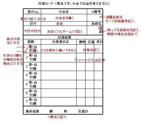 オセロ対局カード